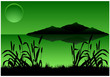 Dark green landscape