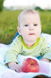 ����: baby boy lying on tummy. outdoor shot � ievavincer2 #33492158