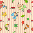 Vector: Seamless fairy children pattern Seamless fairy children pattern