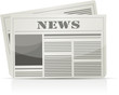 Newspaper illustration design over a white background