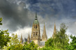 HDR des clochers de la cathédrale de Bayeux