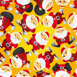 Seamless Christmas funny cartoon