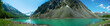 Mountain lake in background with high mountain Mountain lake in background with high mountain