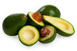 Avocados isolated on a white background Avocados isolated on a white background