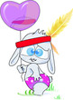 rabbit in red band