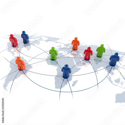 Illustration: Global Player - Geschäftspartner und internationales Business Global Player - Geschäftspartner und internationales Business