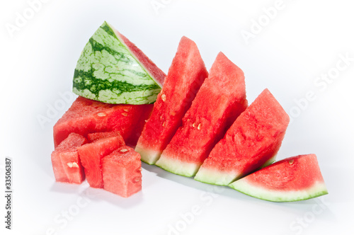 Photo: Zerschnittene Wassermelone Zerschnittene Wassermelone