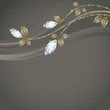 Diamond and gold decoration. Postcard. Vector.