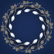 Diamond and gold decoration. Postcard. Vector.
