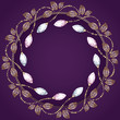 Diamond and gold decoration. Postcard. Vector.