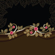 Diamond and gold decoration. Postcard. Vector.