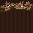 Diamond and gold decoration. Postcard. Vector.