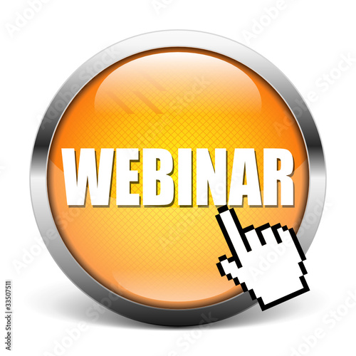 Vector: click orange WEBINAR button click orange WEBINAR button