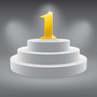 3d isolated Empty white podium