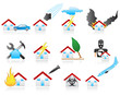 house disaster icons