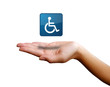 Hand holding - Wheelchair Disability