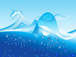 abstract blue water wave background