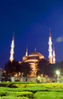 Blue Mosque park night Istanbul Turkey