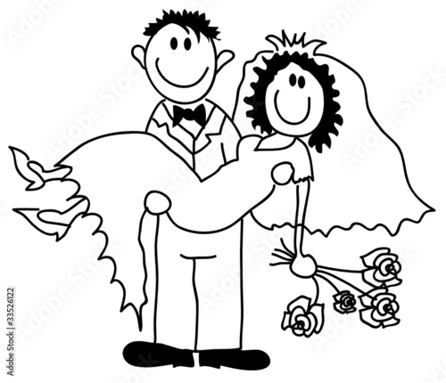 Vektor: Hochzeitspaar Hochzeitspaar