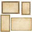 Four Vintage Cards with Ornate Borders
