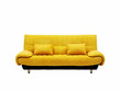 yellow sofa - isolated on white