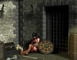 verwundete Frau im Dungeon verwundete Frau im Dungeon
