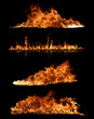 High resolution fire collection on black background High resolution fire collection on black background