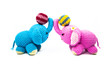 Blue and pink elephant Knitted doll Blue and pink elephant Knitted doll
