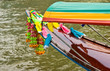 Head of Long-tail river boat on the Chao Praya river in Bangkok,