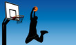 abstract vector illustation of a basketball player