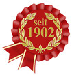 seit 1902 button label logo schleife