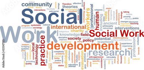 Illustration: Social work background concept Social work background concept