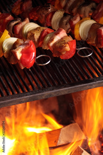Foto: Skewers on the grill Skewers on the grill