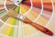 Foto: Color palette and a brush Color palette and a brush