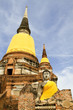 Pagoda Status at Wat Yai Chaimongkol, Ayutthaya, Thailand
