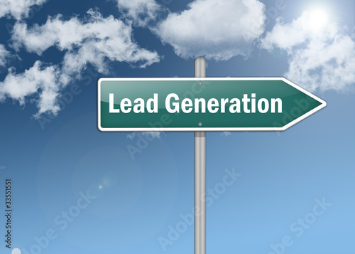Illustration: Signpost "Lead Generation" Signpost "Lead Generation"