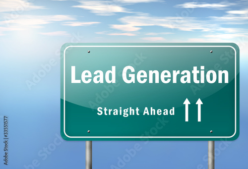 Illustration: Highway Signpost "Lead Generation" Highway Signpost "Lead Generation"