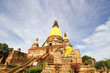Buddha Status at Wat Yai Chaimongkol, Ayutthaya, Thailand Buddha Status at Wat Yai Chaimongkol, Ayutthaya, Thailand