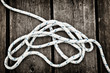 Nautical rope on the jetty.