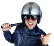 Police officer in uniform with his night stick
