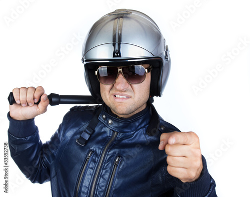 Photo: Police officer in uniform with his night stick Police officer in uniform with his night stick