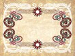 Vintage frame in grunge background