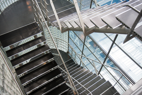 Photo: Open stairwell in a modern office building Open stairwell in a modern office building