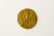 Gold half noble of Britain's King Edward III, obverse Gold half noble of Britain's King Edward III, obverse