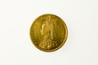 Gold sovereign of Queen Victoria, obverse Gold sovereign of Queen Victoria, obverse