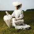 Woman in vintage dress Woman in vintage dress