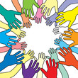 Vector: vector illustration of colorful hands vector illustration of colorful hands