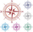 vector set of colorful compasses vector set of colorful compasses