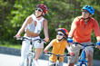 Riding on bicycles