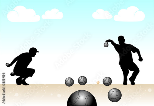 Vector: joueurs de pétanque joueurs de pétanque